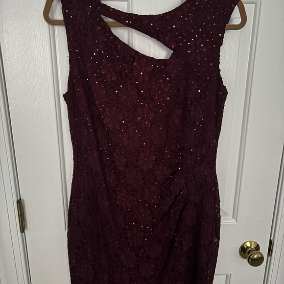 connected apparel Dresses & Skirts - Connected Apparel Burgundy sparkly  Dress